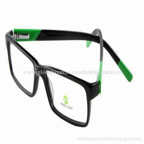 Fashion black acetate optical frame for men, OEM/ODM orders and customized logos are accepted
